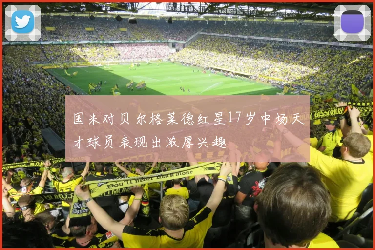 国米对贝尔格莱德红星17岁中场天才球员表现出浓厚兴趣